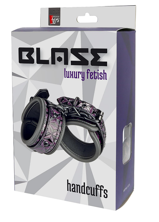 Dream Τoys Blaze Luxury Fetish Handcuffs, Ρυθμιζόμενες Χειροπέδες, Purple