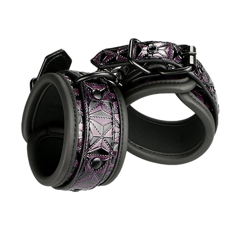 Dream Τoys Blaze Luxury Fetish Handcuffs, Ρυθμιζόμενες Χειροπέδες, Purple