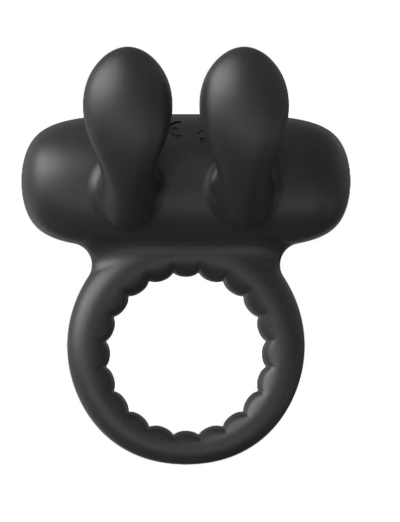 Dream Toys Ramrod Rabbit, Vibrating Cockring, Δαχτυλίδι Πέους Δονούμενο Σιλικόνης, Black