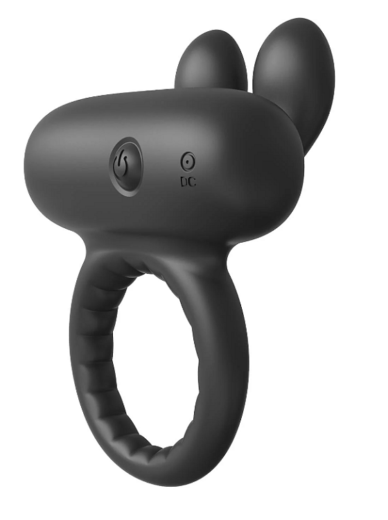 Dream Toys Ramrod Rabbit, Vibrating Cockring, Δαχτυλίδι Πέους Δονούμενο Σιλικόνης, Black