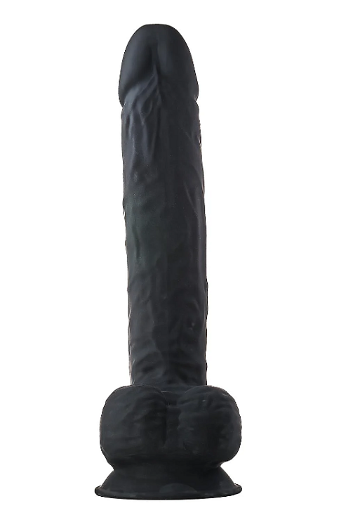 Dream Toys Real Love, Dual Density XXL Hyperealistic Dildo, Thermoreactive, Suction Cup Base, 38cm, Black
