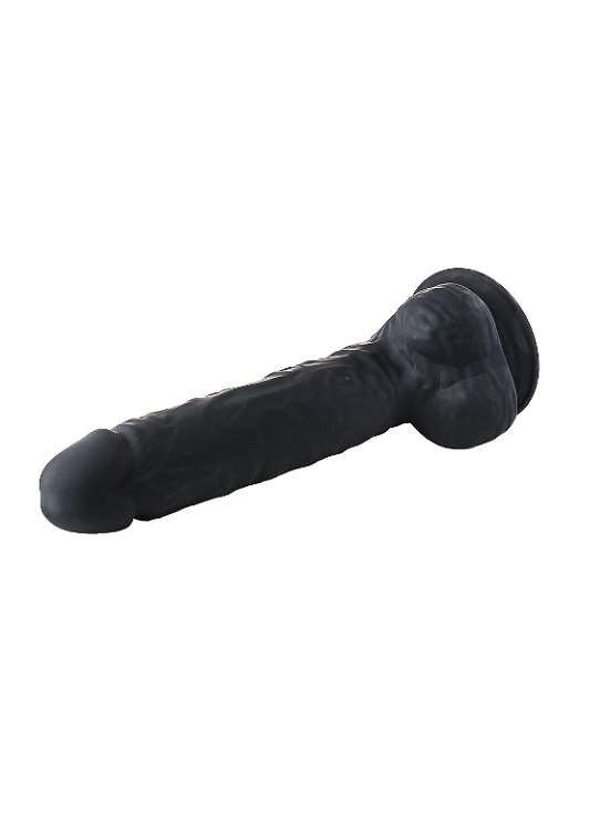 Dream Toys Real Love, Dual Density XXL Hyperealistic Dildo, Thermoreactive, Suction Cup Base, 38cm, Black