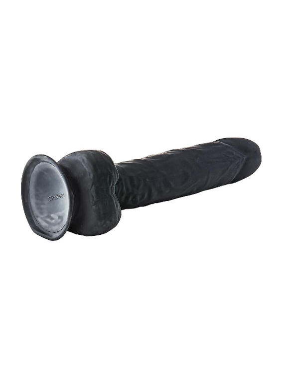 Dream Toys Real Love, Dual Density XXL Hyperealistic Dildo, Thermoreactive, Suction Cup Base, 38cm, Black