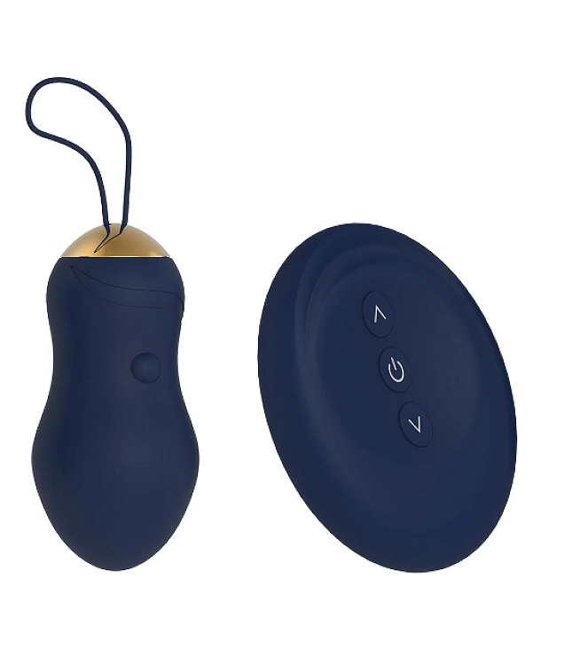 Dream Toys Goddess Collection Apollo, Egg Vibrator Remote Controlled, Δονητής Egg Ασύρματος, 7 rhythms, 3 speeds, Blue