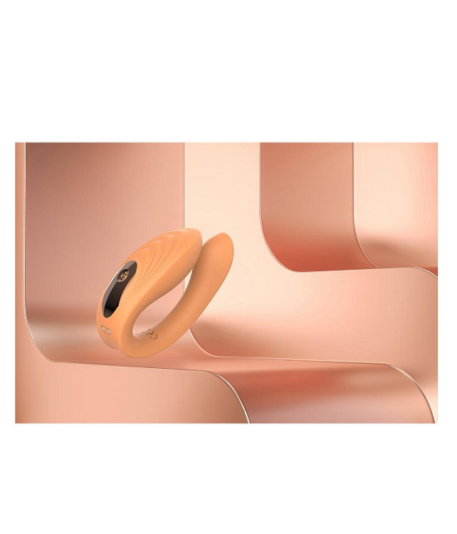 Dream Toys Glam, Couples Vibrator Wireless Remote, Διπλός Δονητής για Ζευγάρια, 4 Rhythms & 3 Speeds, Orange