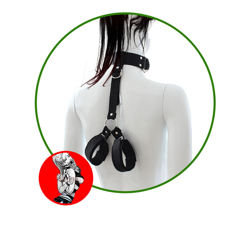 SMD Bound & Helpless, BDSM Neck & Wrist Restraint Kit for Beginners, Black