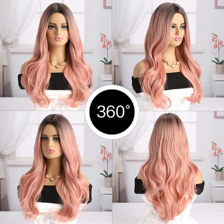 SMD Lust Angels Wig Series, Synthetic Butterfly Pink Wig, Wavy Pink