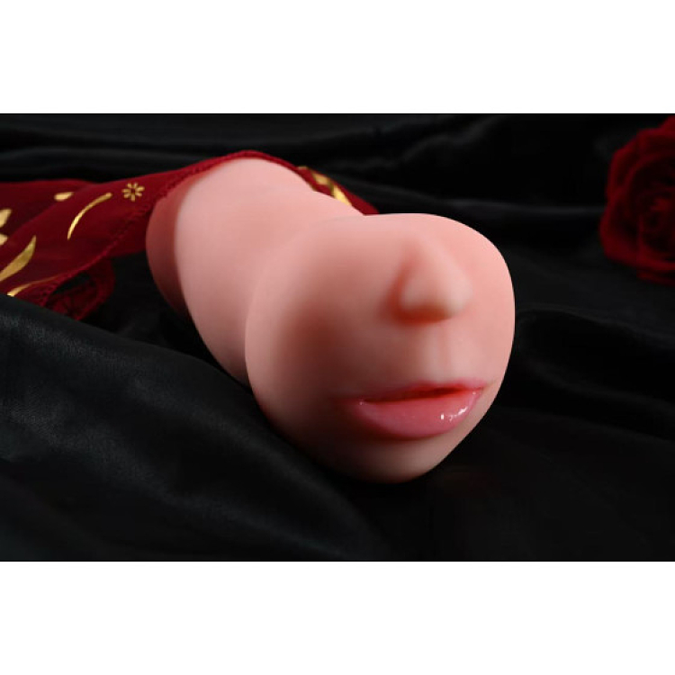 SMD Vixen BJ Mouth Masturbator with 3D Textured Canal 15cm, Flesh
