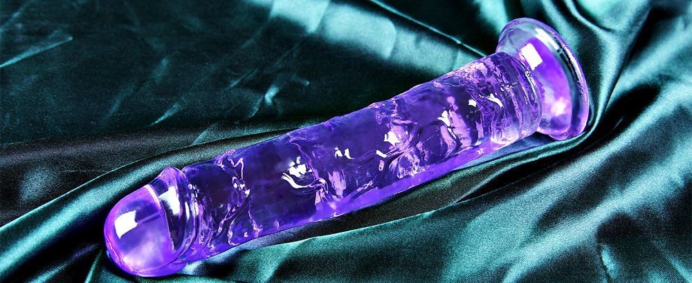 SMD Vanguard, Realistic Dildo 18cm Ρεαλιστικό Dildo με Βεντούζα, Purple / Clear