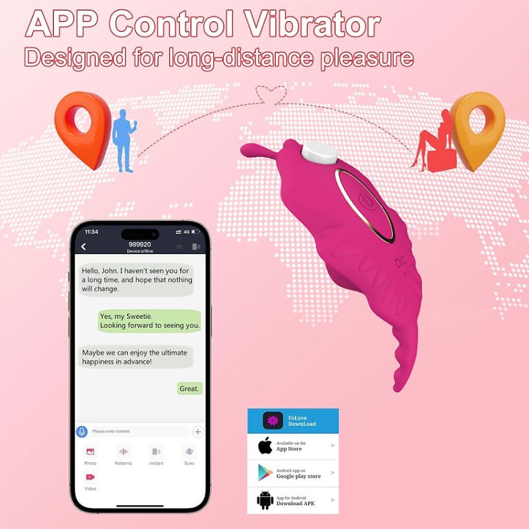 SMD Wearable Full Stealth App-Controlled Panty Vibrator, Remote Control Clitoral G-Spot Stealth Stimulation, 9 Vibrations, Pink