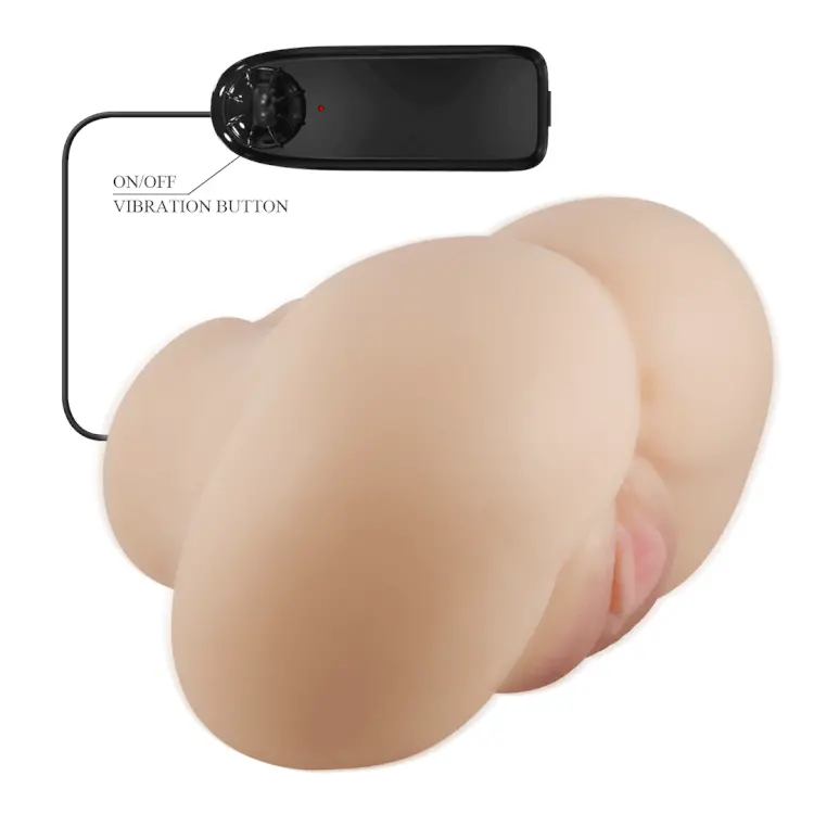 Crazy Bull Luna, Vagina & Anus Masturbator Δονούμενο, Soft Skin, Natural