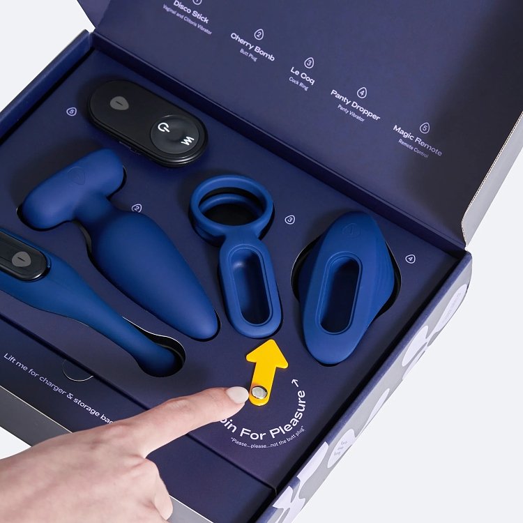 The Oh Collective Dream Team, Couples Sex Toy Set 4 Vibrators with 1 Remote Control & Cock Ring