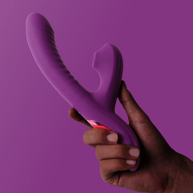 Tracy's Dog AI Beta 3-In-1 Rabbit Smart Vibrator With App Control & AI Companion, 3 Suction & 10 Vibration Modes, Purple