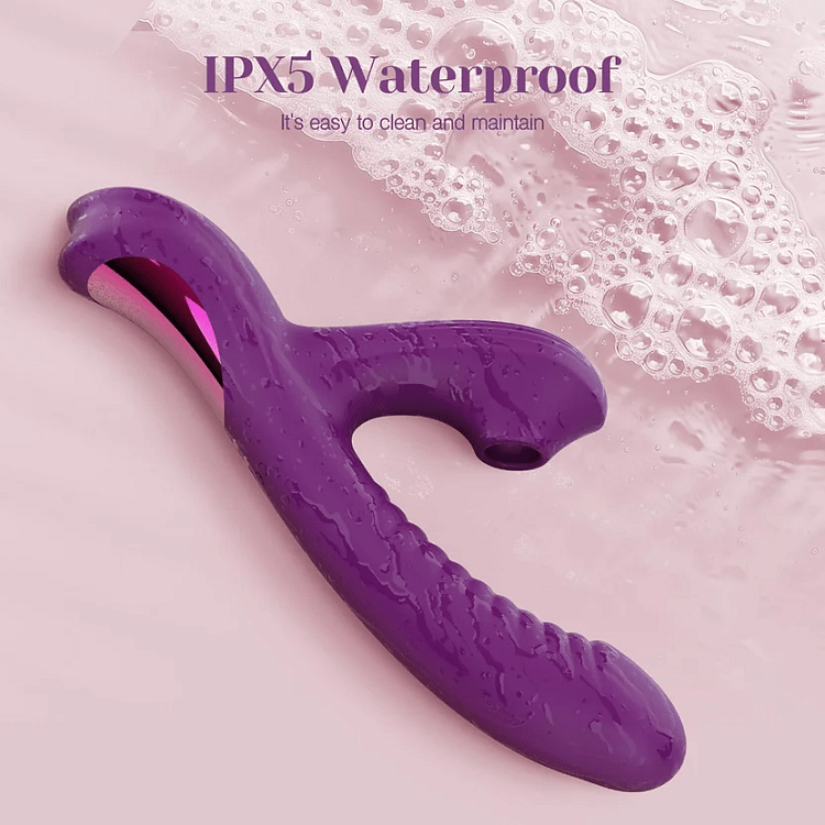 Tracy's Dog AI Beta 3-In-1 Rabbit Smart Vibrator With App Control & AI Companion, 3 Suction & 10 Vibration Modes, Purple