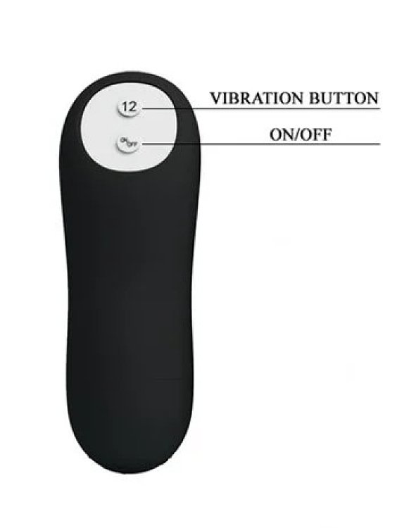 Pretty Love Special Anal Stimulation, Remote Controlled Butt Plug Vibrator 11.8cm Πρωκτική Σφήνα με Δόνηση με Χειριστήριο, Black