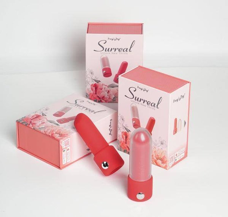 Tracy's Dog Surreal App Controlled Lipstick Vibrator, Silky-Soft Silicone, Portable & Whisper-Quiet With 10 Vibration Modes, Red