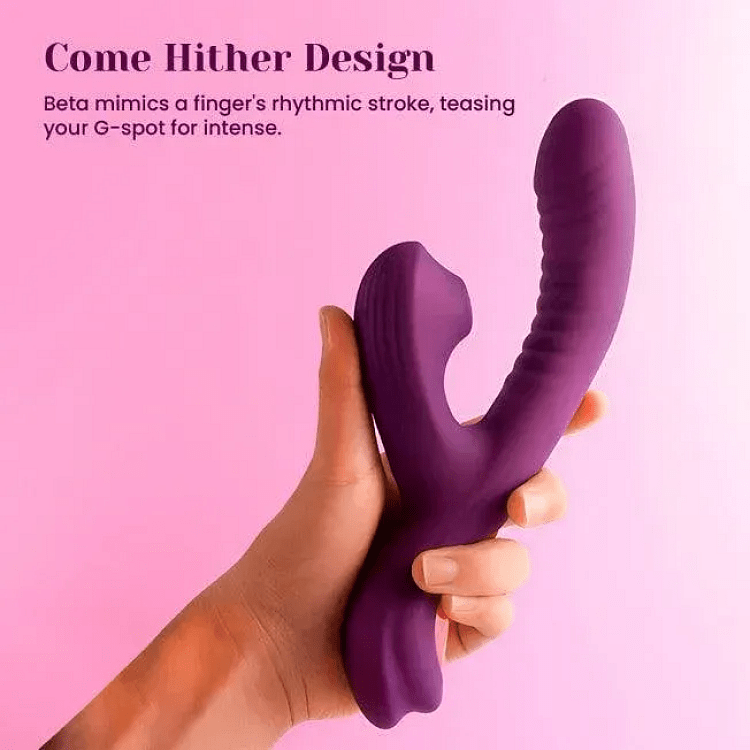 Tracy's Dog AI Beta 3-In-1 Rabbit Smart Vibrator With App Control & AI Companion, 3 Suction & 10 Vibration Modes, Purple