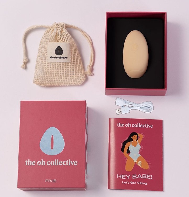 The Oh Collective Pixie, Clitoral Mini Vibrator, Κλειτοριδικός Μίνι Δονητής, 6 Patterns & 3 Intensities, Beige