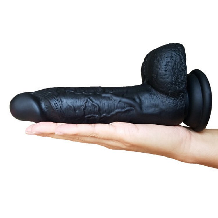 SMD New Stallion, Realistic Liquid Silicone Dildo, 20cm, Black