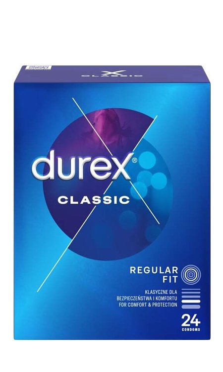 Durex Προφυλακτικά Classic με Κανονική Εφαρμογή 24τμχ