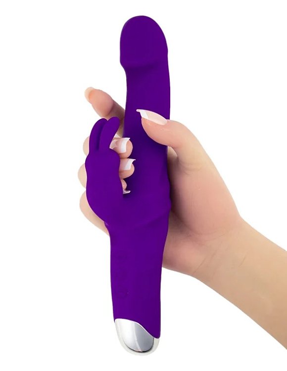 SMD Bunnie Hero, Rabbit Clitoral Stimulation and G Spot Vibrator 2-in1, Διπλός Δονητής με 10 Vibrating Modes, Purple