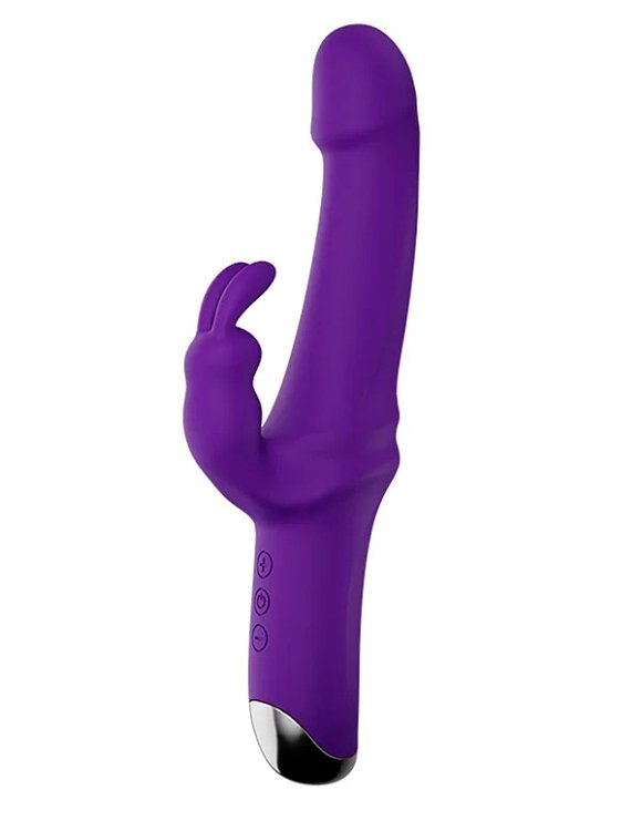 SMD Bunnie Hero, Rabbit Clitoral Stimulation and G Spot Vibrator 2-in1, Διπλός Δονητής με 10 Vibrating Modes, Purple