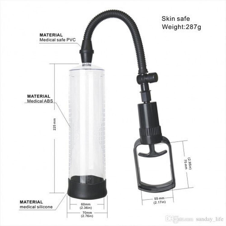 Penis Pump with Trigger Handle Αεραντλία Τρόμπα Επιμήκυνσης Πέους με Σκανδάλη 25cm