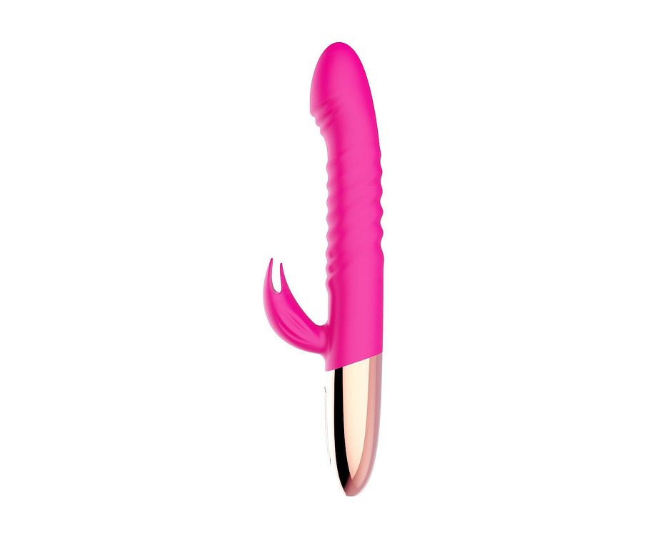 SMD Fullfiller X, 2-in-1 Thrusting Rabbit Vibrator With Heating Function, 5 Thrusting & 10 Vibrating Modes, Pink