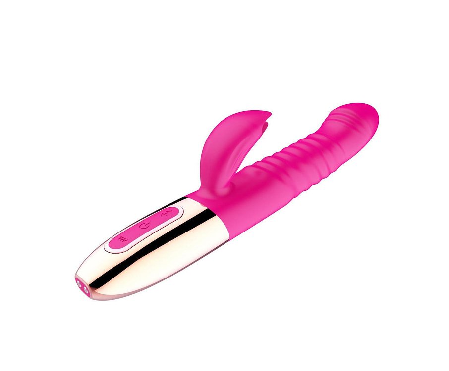 SMD Fullfiller X, 2-in-1 Thrusting Rabbit Vibrator With Heating Function, 5 Thrusting & 10 Vibrating Modes, Pink
