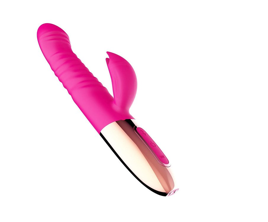 SMD Fullfiller X, 2-in-1 Thrusting Rabbit Vibrator With Heating Function, 5 Thrusting & 10 Vibrating Modes, Pink
