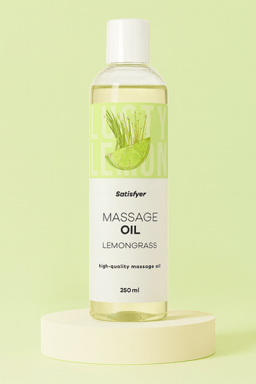 Satisfyer Lemongrass Massage Oil, Λάδι για Αισθησιακό Μασάζ με Άρωμα Lemongrass, 250ml