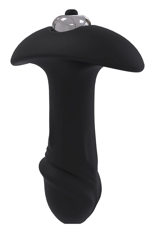 Dream Τoys Essentials Single Speed Star Arrow Plug & Removable Vibrating Bullet, Πρωκτική Σφήνα με Αποσπώμενο Bullet, 9cm, Black