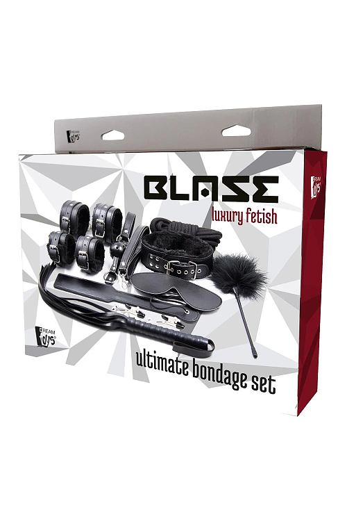 Dream Toys Blaze Ultimate Bondage Set, Πλήρες σετ BDSM, 10 accessories, Black