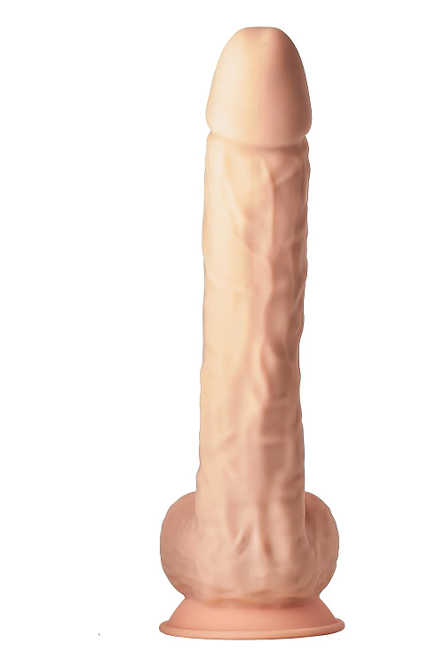 Dream Toys Real Love, Dual Density XXL Hyperrealistic Dildo, Thermoreactive, Suction Cup Base, 38cm, Flesh