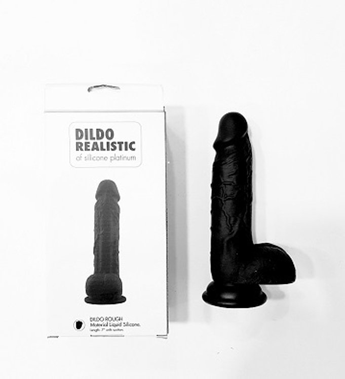 SMD New Stallion, Realistic Liquid Silicone Dildo, 20cm, Black