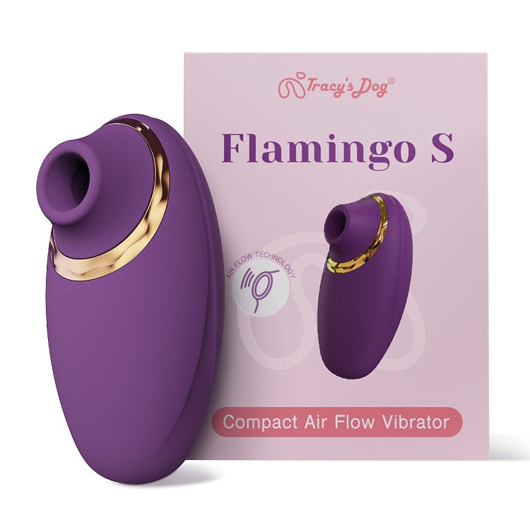 Tracy's Dog Flamingo S Clitoral Sucking Vibrator, 8 Intensities, Purple