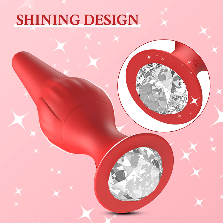 SMD The Smart Plug, App Controlled Butt Plug Vibrator, Πρωκτική Σφήνα με Δόνηση με Χειρισμό μέσω Κινητού & Remote, Red