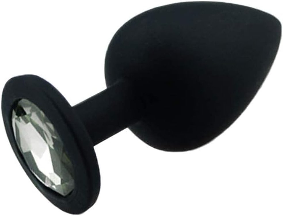 SMD Analyzer Triple Silicone Edition, Πρωκτική Σφήνα από Σιλικόνη Σετ των 3 (S / M / L ), Black / Silver Diamond