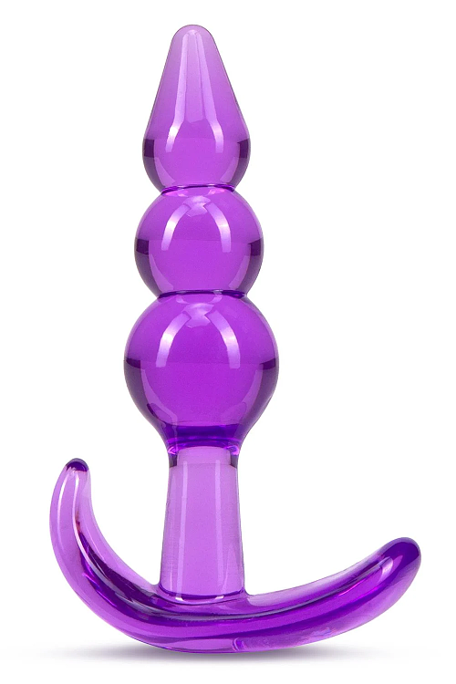 Blush B Yours Triple Bead Anal Plug, Purple