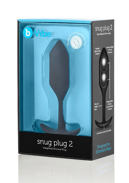 B-Vibe Snug Plug 2 Butt Plug 11cm, Black