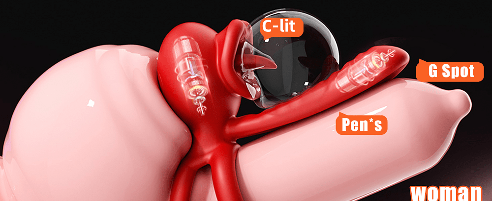 SMD Quattro Fun APP, 4-in-1 Vibrating Cockring, Clitoral Stimulator & Anal, Δαχτυλίδι Πέους & Κλειτορίδας Δονούμενο με APP, Pink