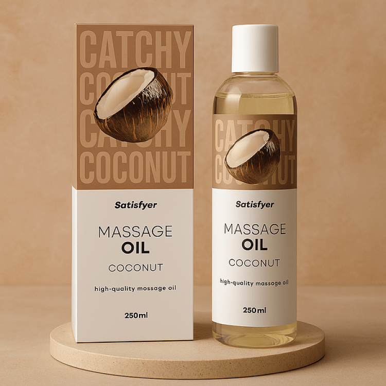 Satisfyer Coconut Massage Oil, Λάδι για Αισθησιακό Μασάζ με Άρωμα Καρύδα, 250ml