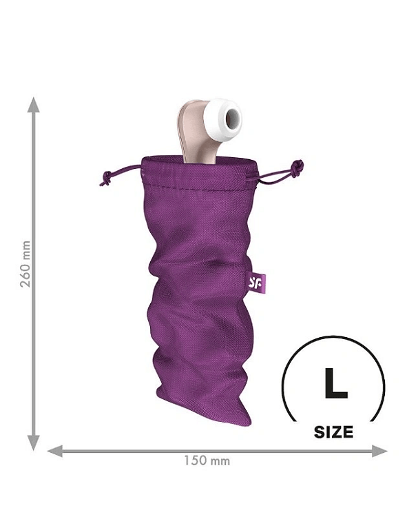 Satisfyer Treasure Bag for Toys, Toy Storage Bag L (26 x 15 cm), Violet