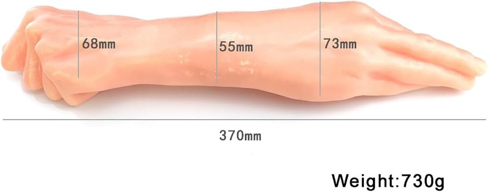 SMD BiPlex, Double Ended Huge Dildo 37cm, Διπλής Απόληξης, Light Flesh