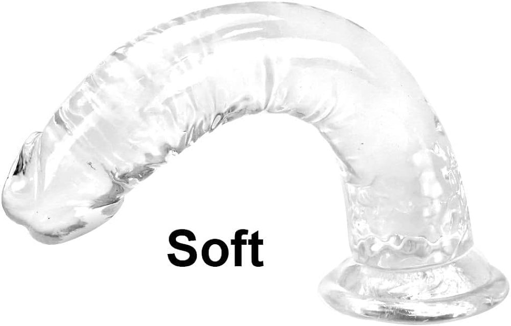 SMD Vanguard Set, Realistic Dildo Realistic Dildo with Suction Cup, Set of 3 (18 / 21 / 23cm), Clear