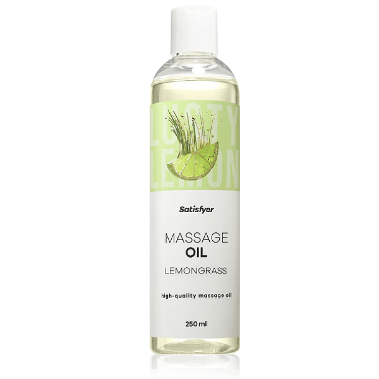 Satisfyer Lemongrass Massage Oil, Λάδι για Αισθησιακό Μασάζ με Άρωμα Lemongrass, 250ml