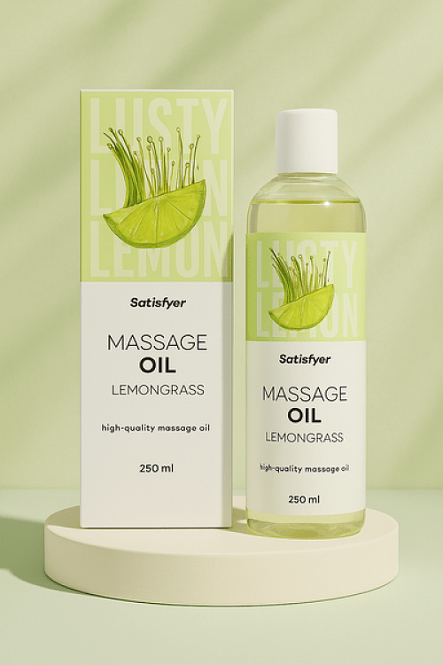 Satisfyer Lemongrass Massage Oil, Λάδι για Αισθησιακό Μασάζ με Άρωμα Lemongrass, 250ml