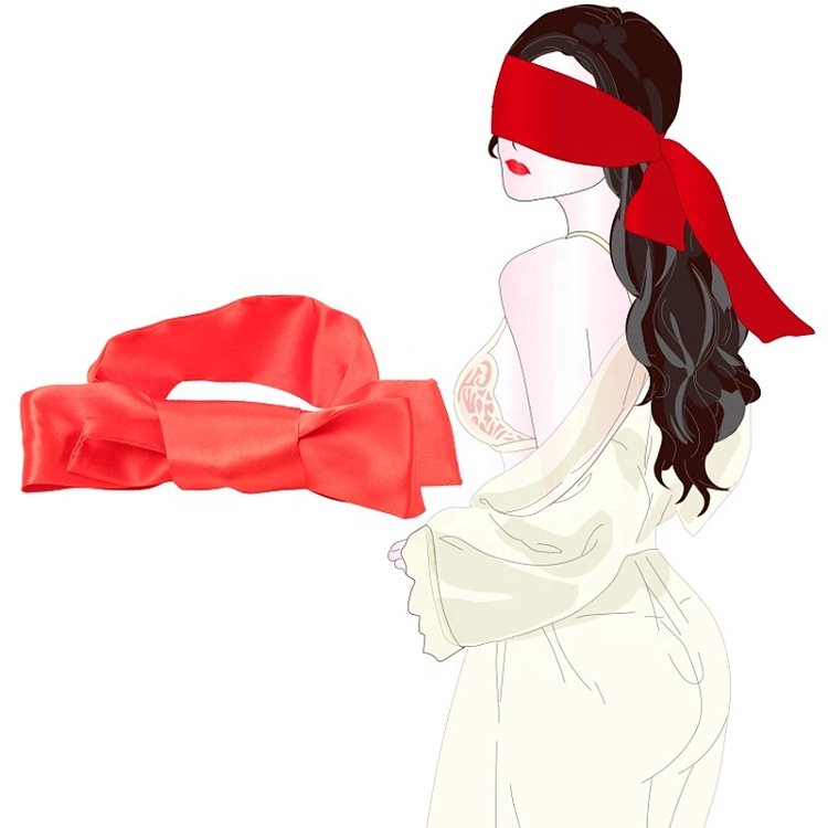 SMD Prime Instict, BDSM Satin Band Blindfold, Σατέν Μάσκα Ματιών 150cm, Red