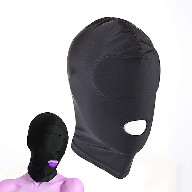 SMD WideShut, BDSM Mask Open Mouth, Μάσκα Spandex, Black