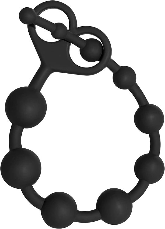 SMD Decimorum, Anal Silicone Chain with 10 Beads, Πρωκτικές Χάντρες Σιλικόνης, Black